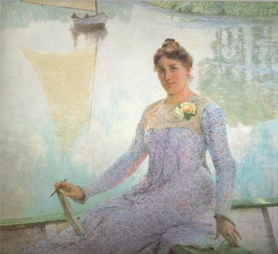 Portrait of Anna de Weert (nn02), Emile Claus